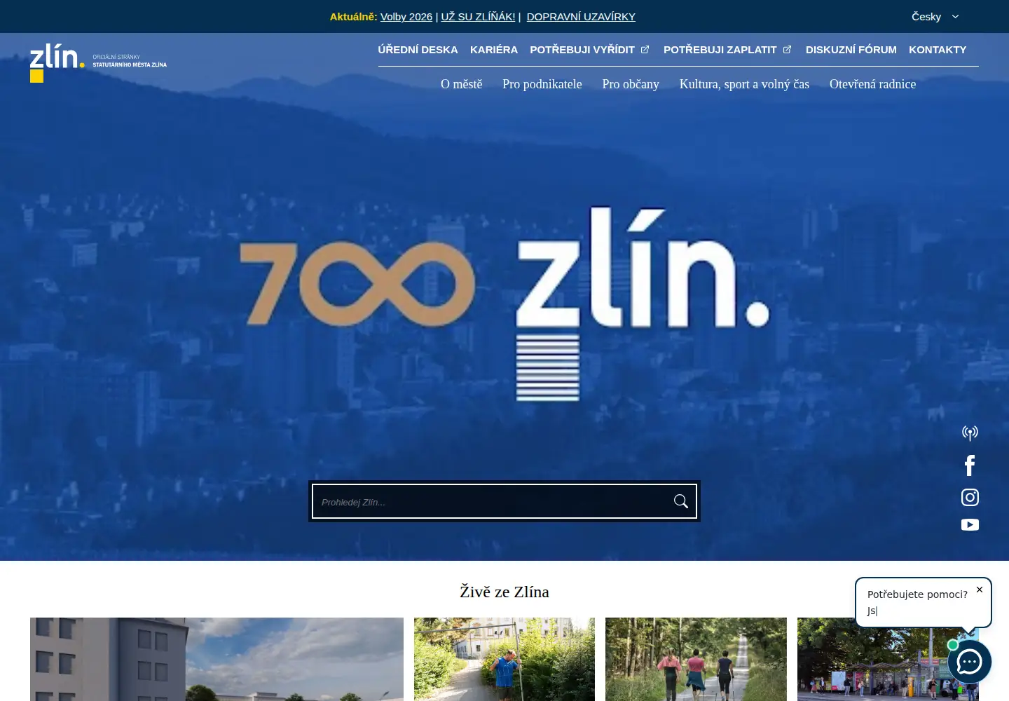 Screenshot of zlin.eu