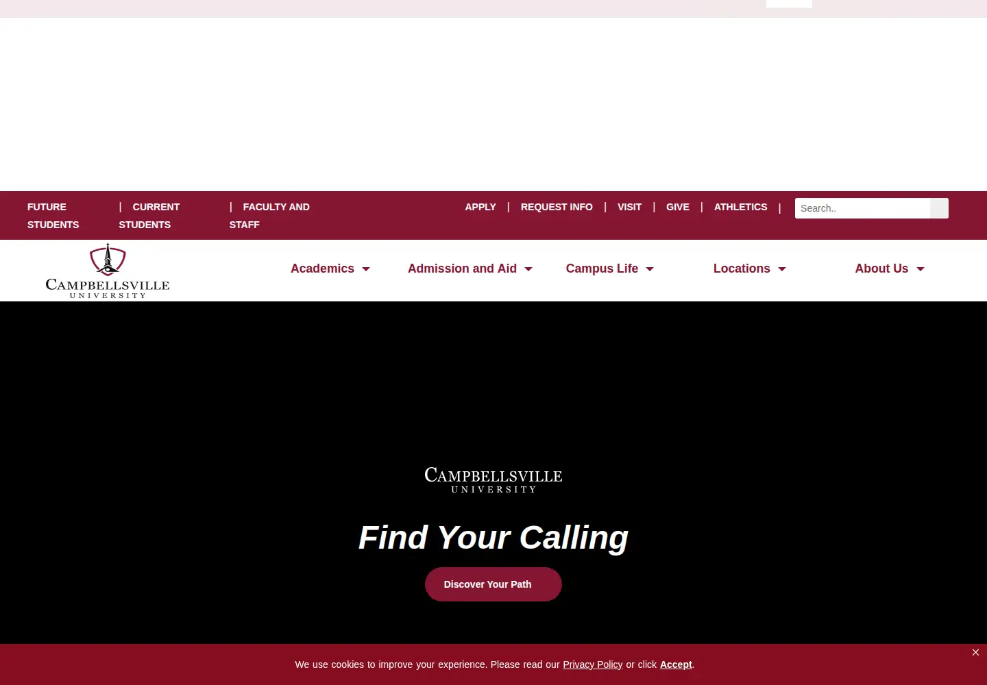 Screenshot of campbellsville.edu