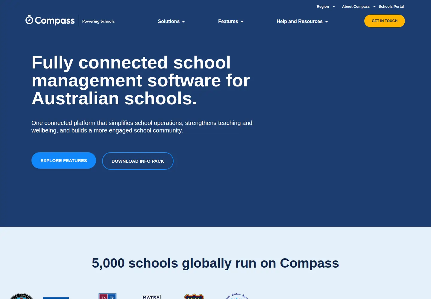 Screenshot of compass.education