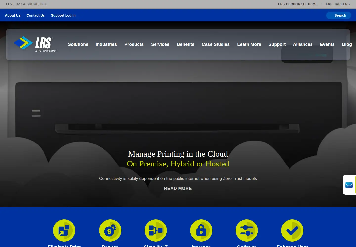 Screenshot of lrsoutputmanagement.com