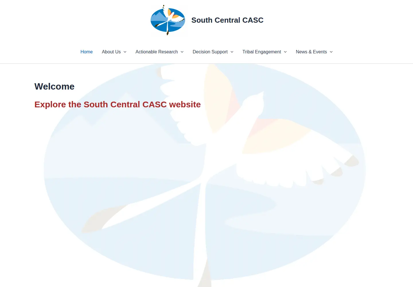 Screenshot of southcentralclimate.org