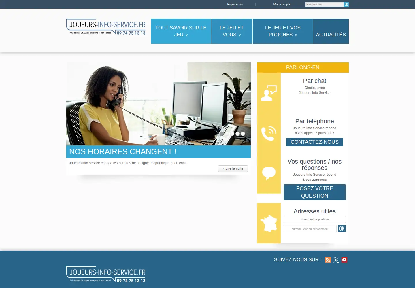 Screenshot of joueurs-info-service.fr