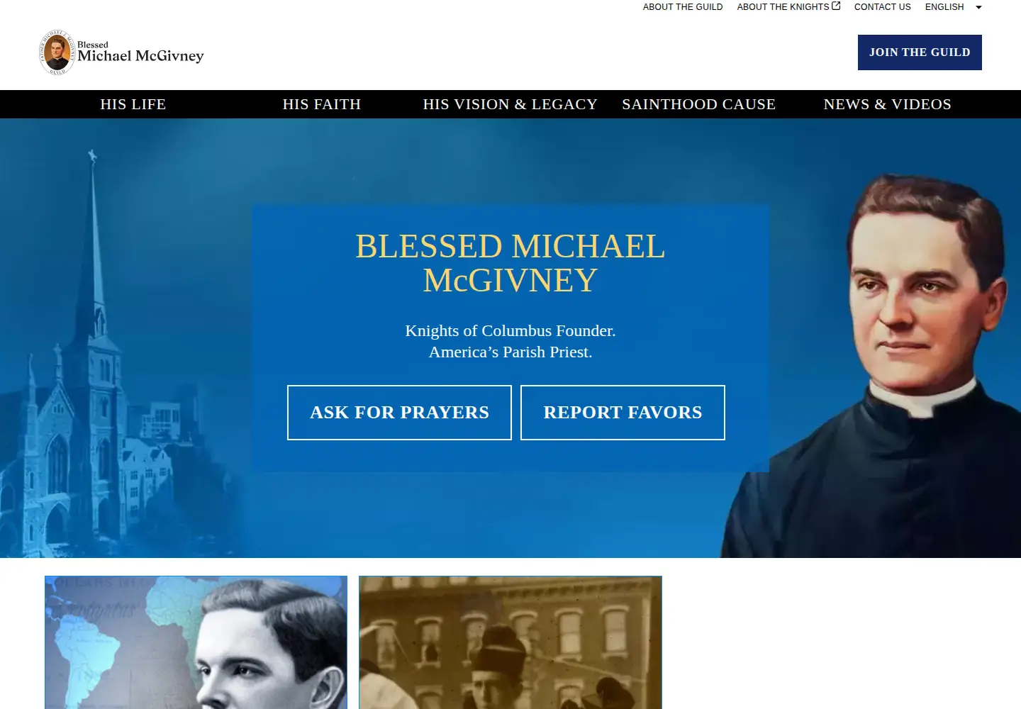 Screenshot of fathermcgivney.org