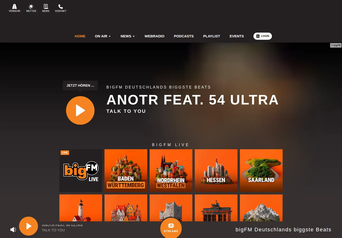 Screenshot of bigfm.de