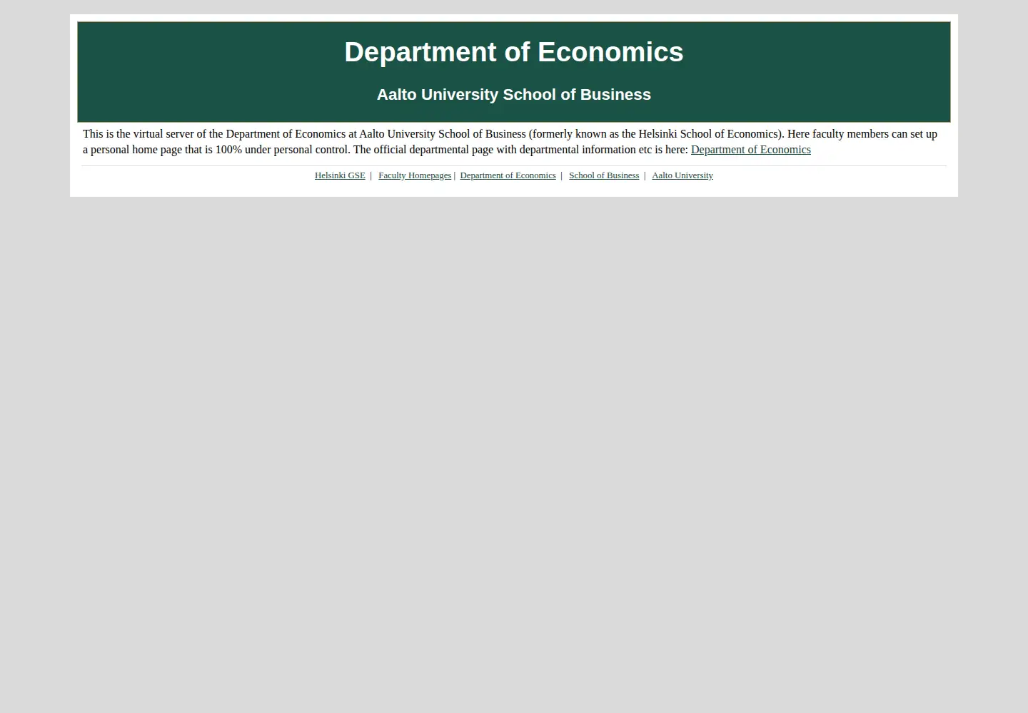 Screenshot of hse-econ.fi