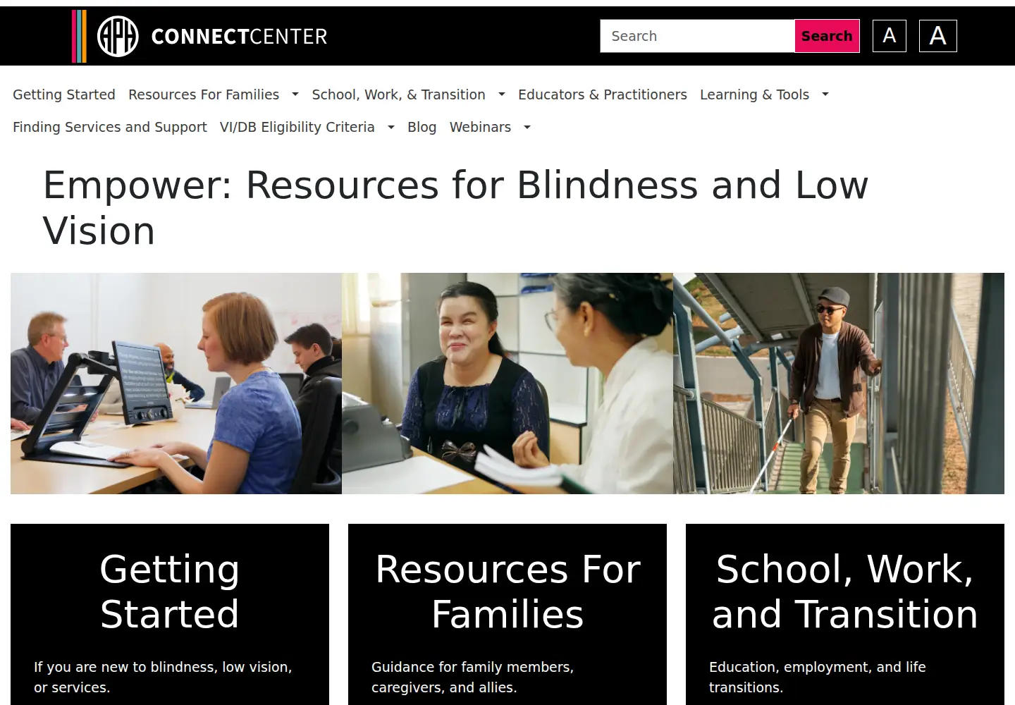 Screenshot of aphconnectcenter.org