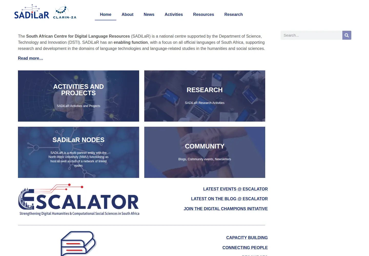 Screenshot of sadilar.org