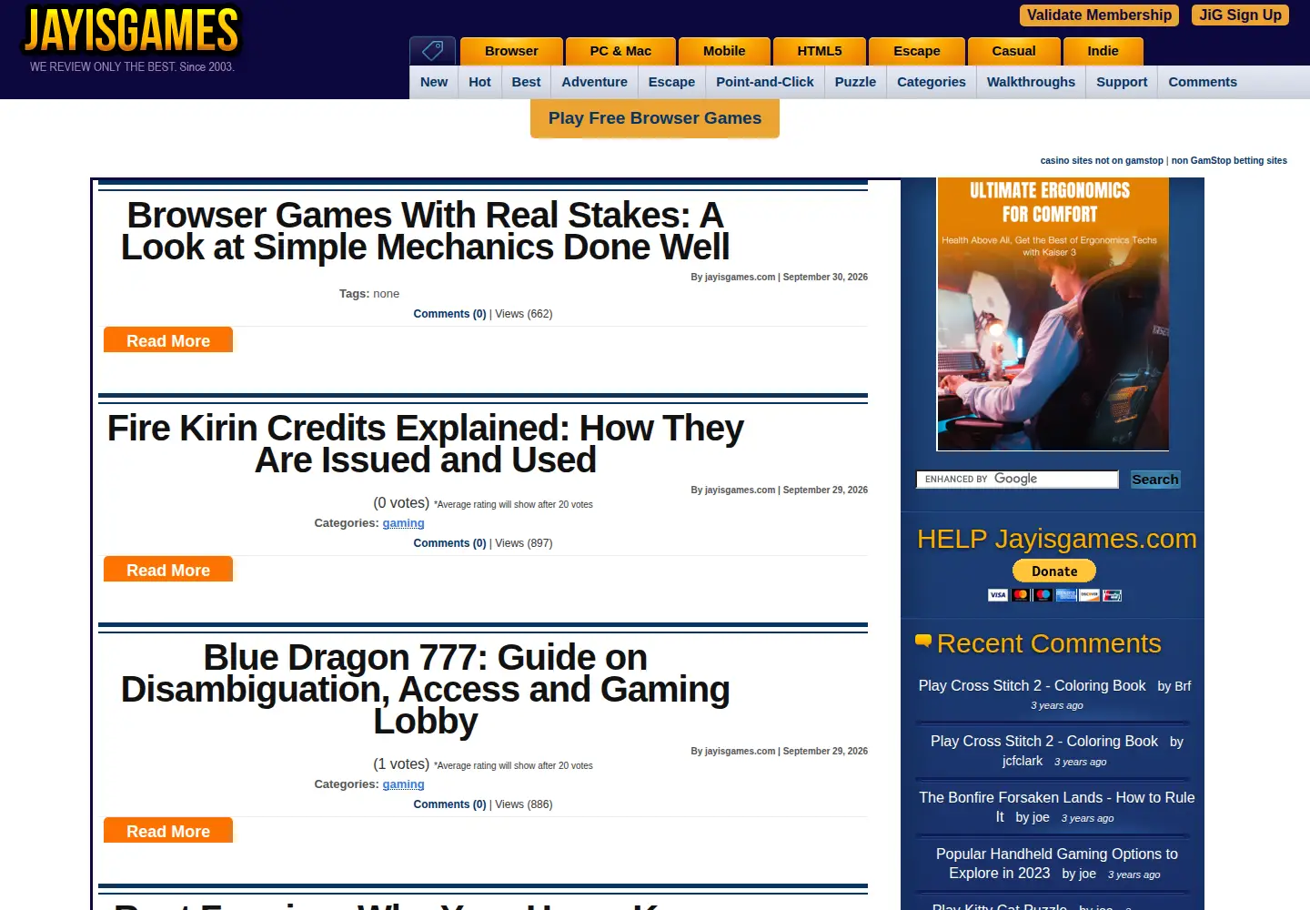 Screenshot of jayisgames.com