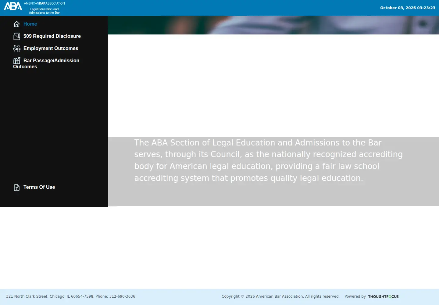 Screenshot of abarequireddisclosures.org
