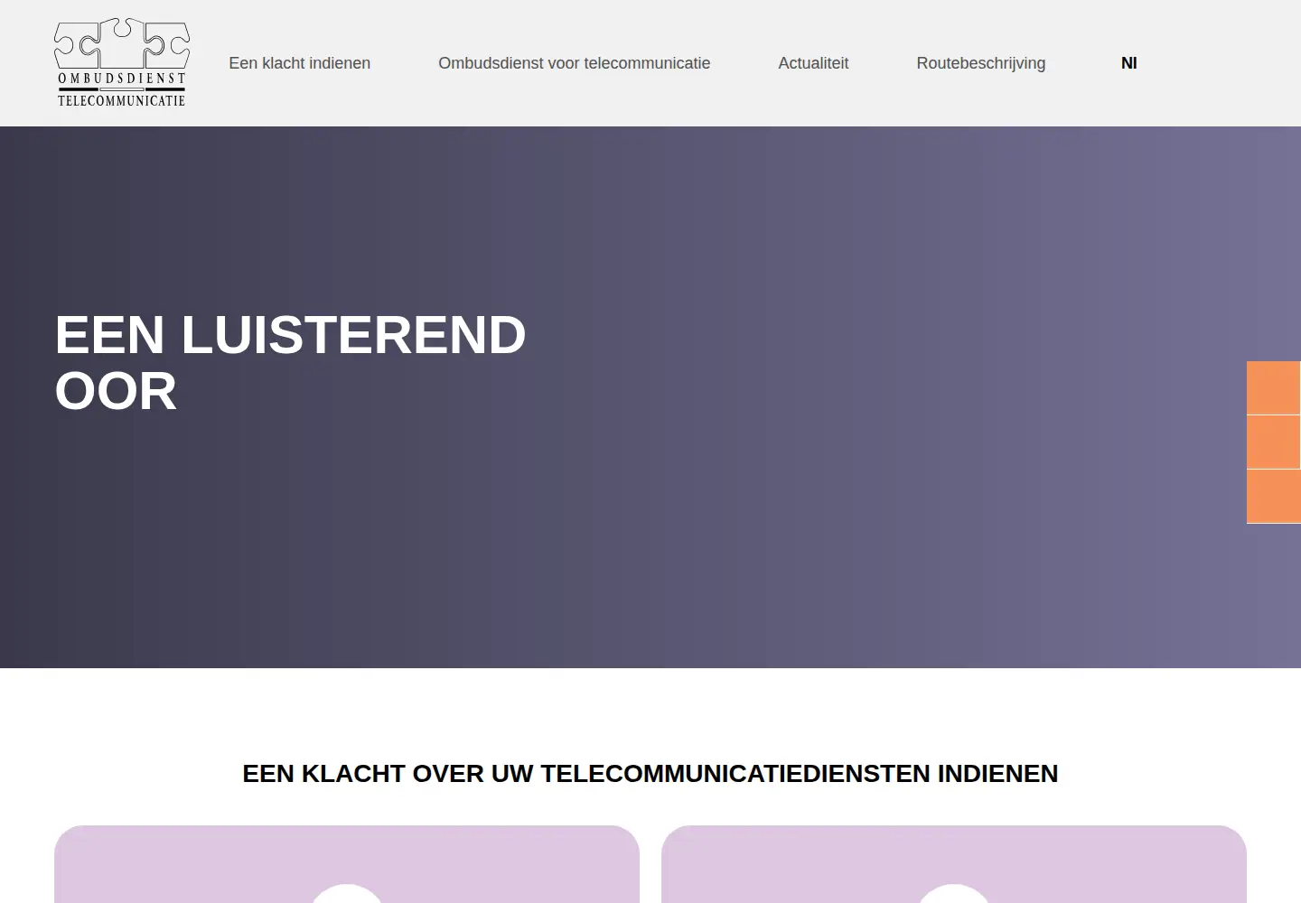 Screenshot of ombudsmantelecom.be