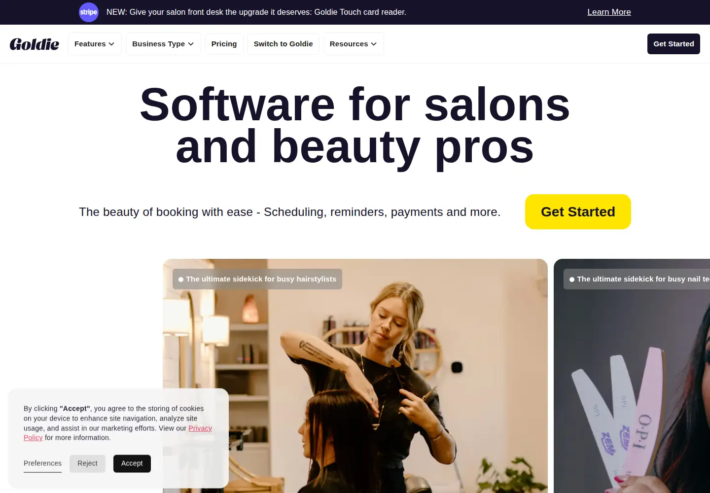 Screenshot of heygoldie.com