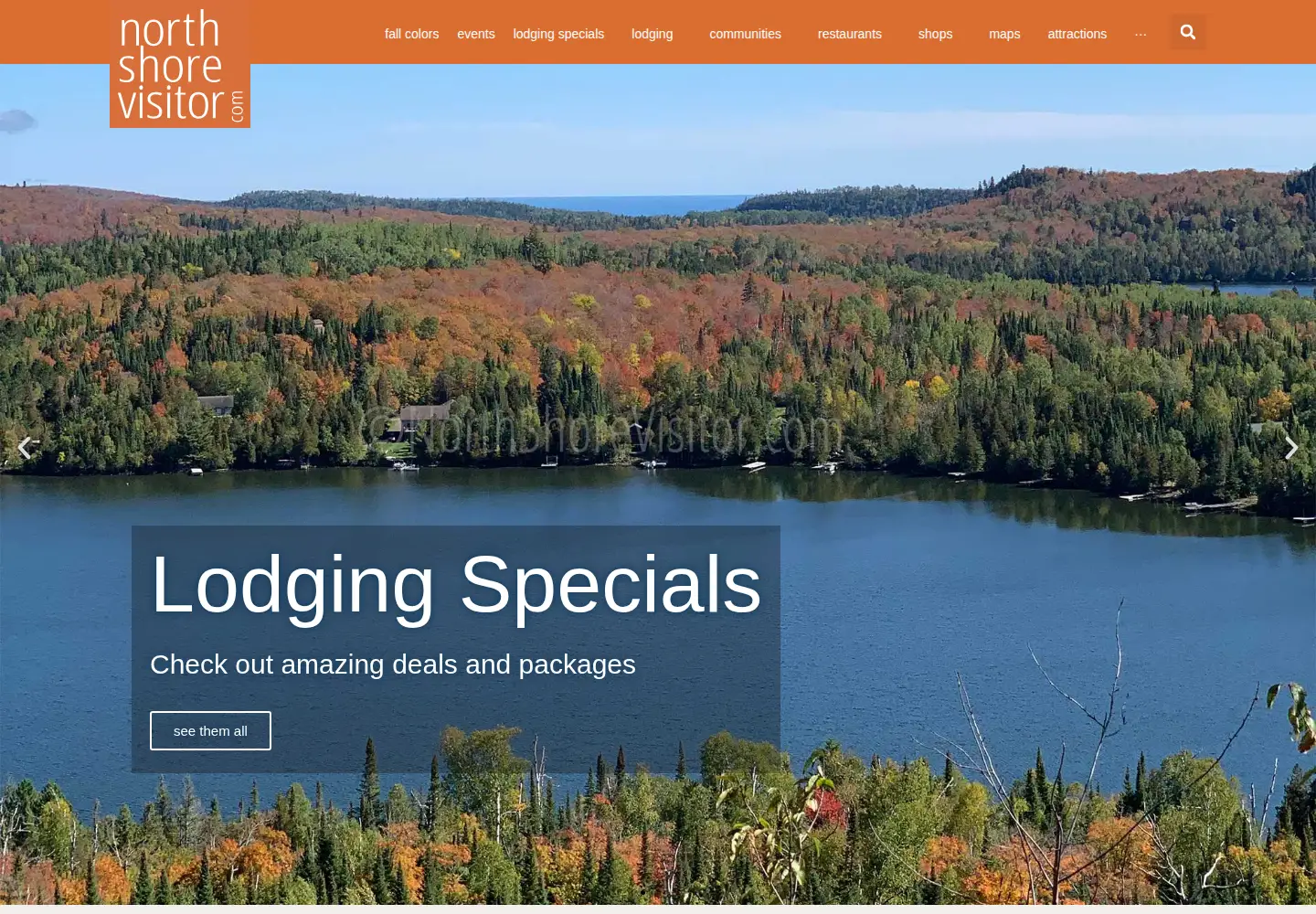 Screenshot of northshorevisitor.com