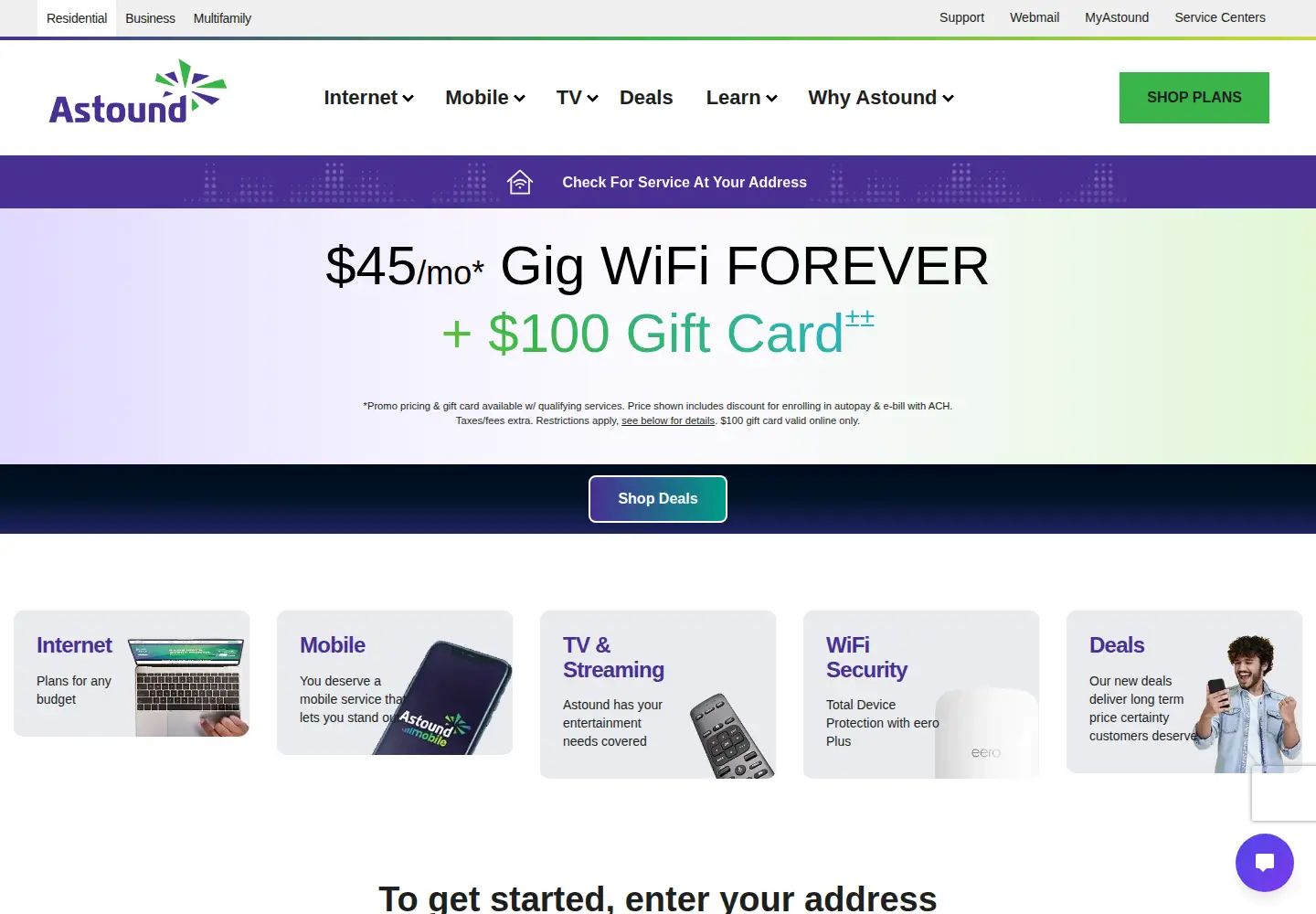 Screenshot of astound.com