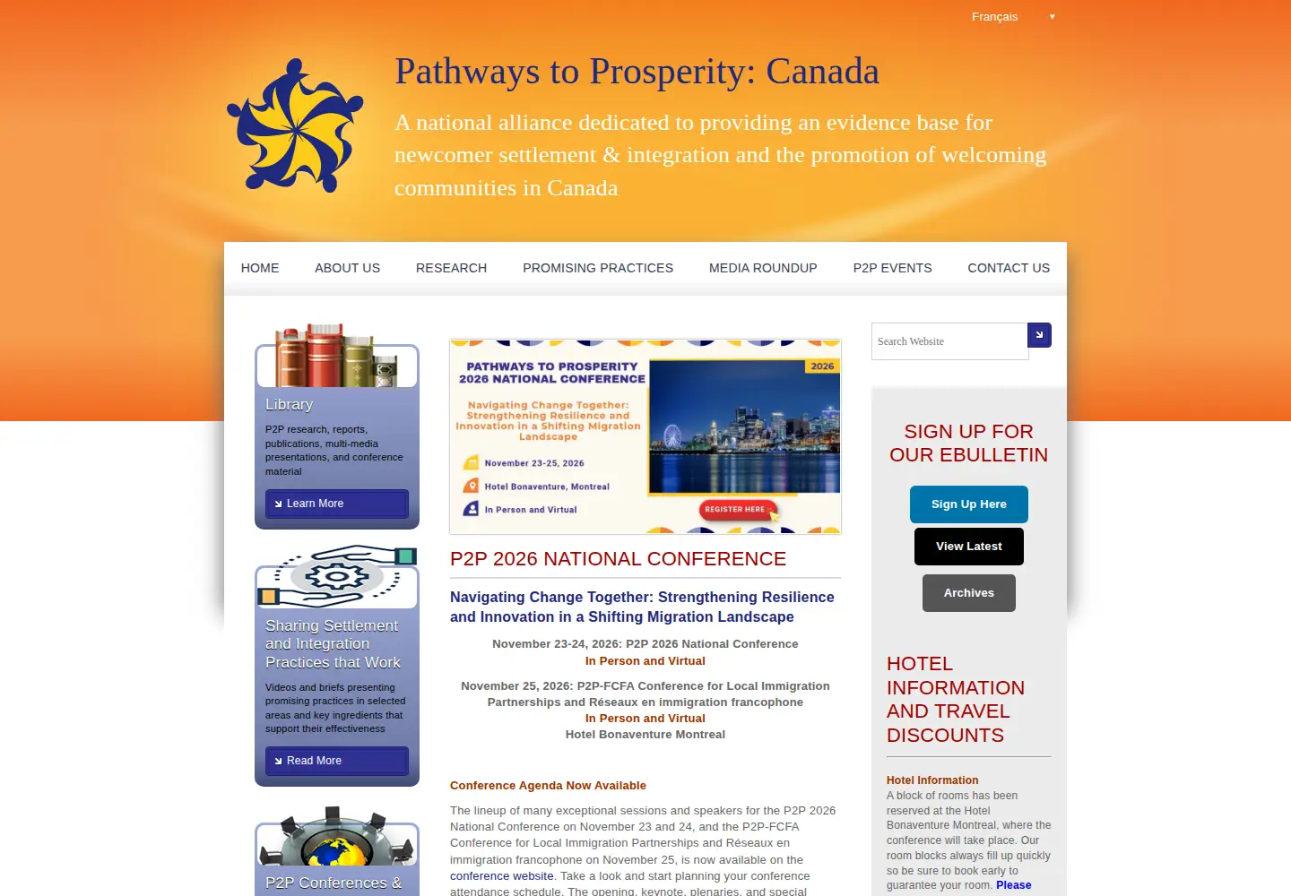 Screenshot of p2pcanada.ca