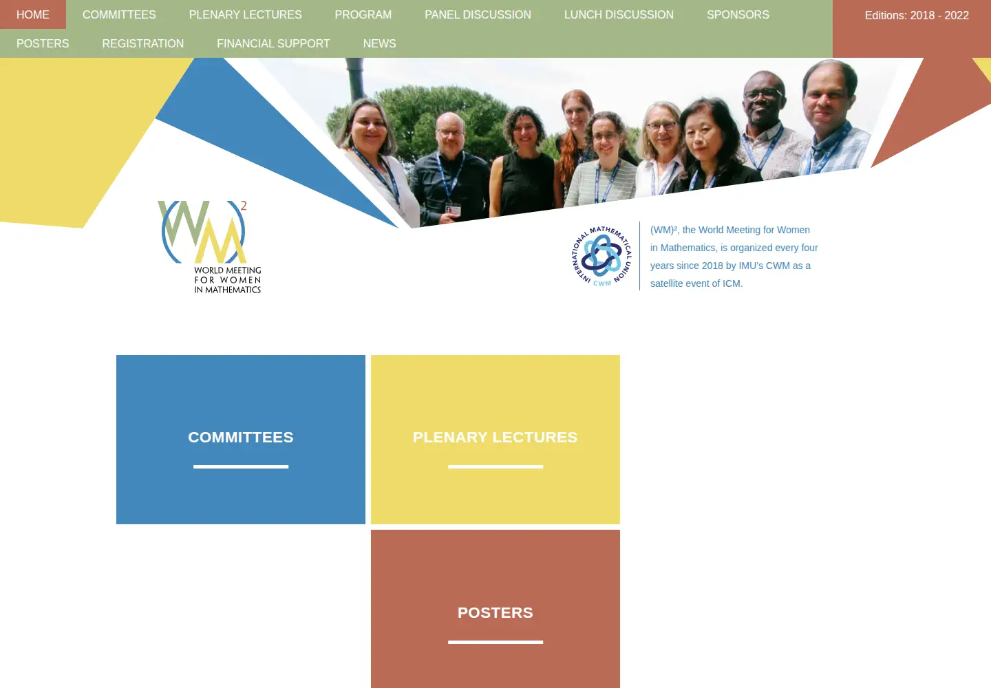 Screenshot of worldwomeninmaths.org