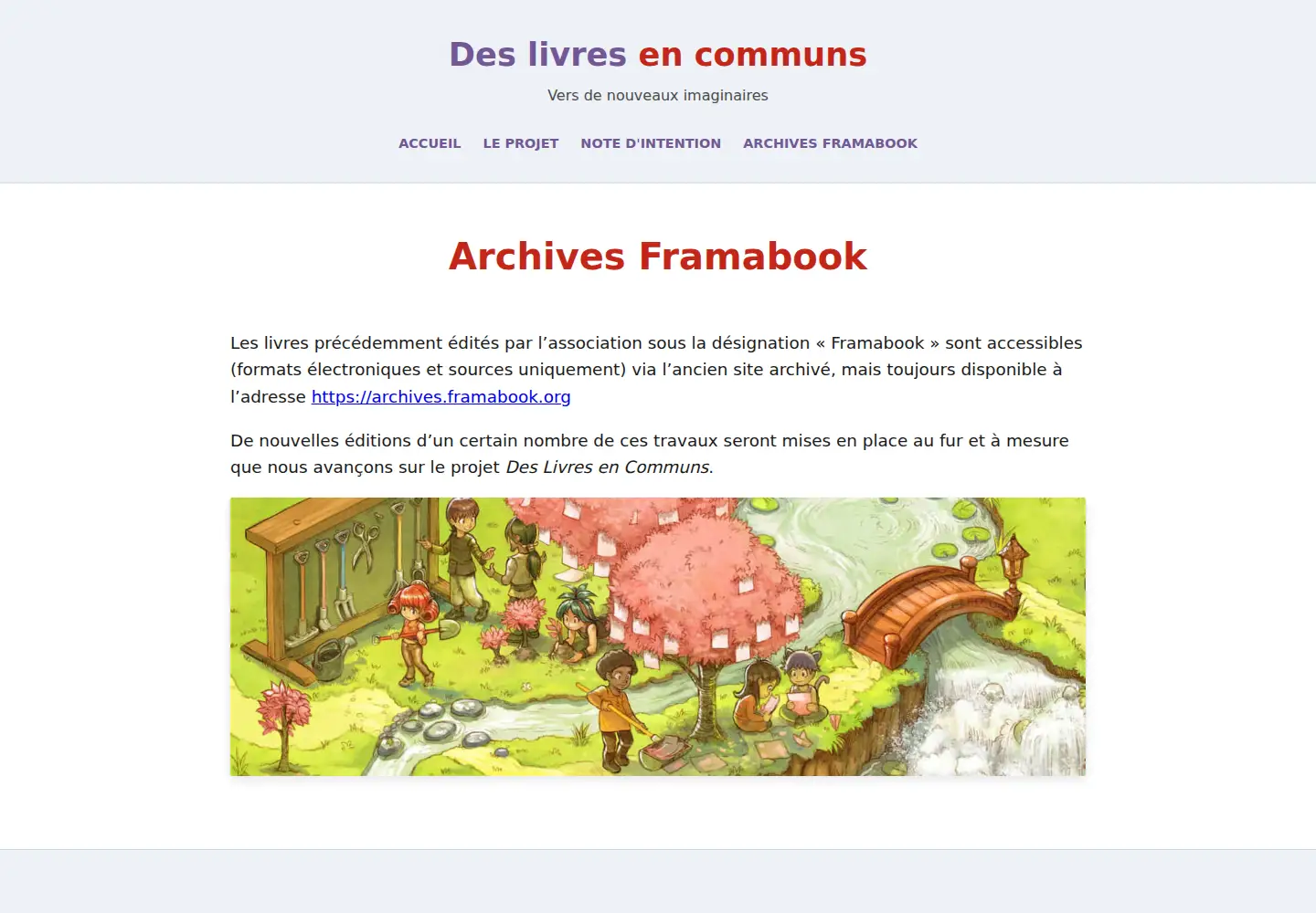 Screenshot of framabook.org