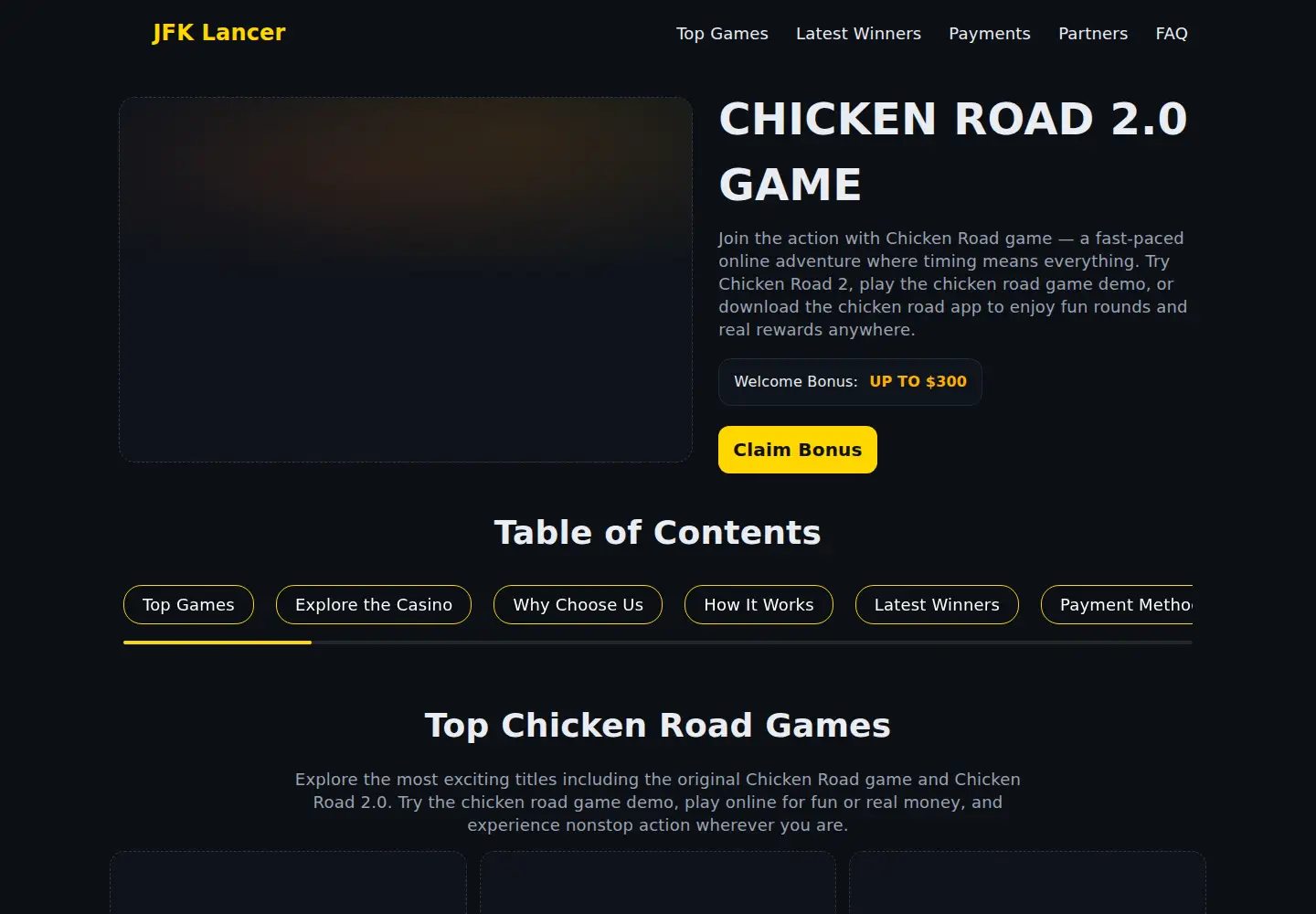 Screenshot of jfklancer.com