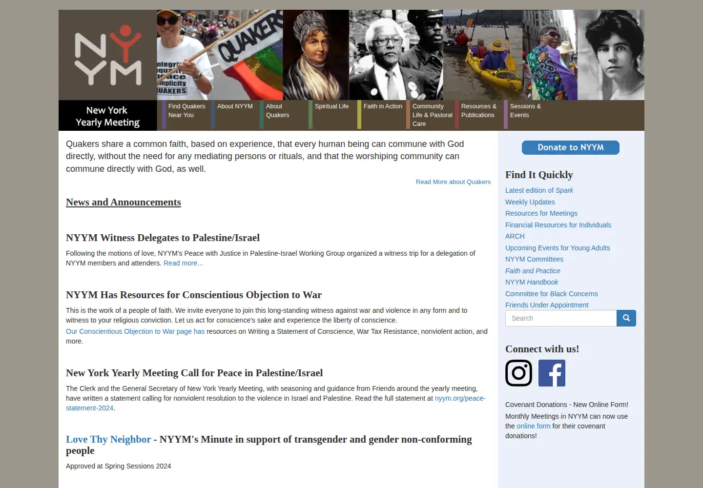 Screenshot of nyym.org
