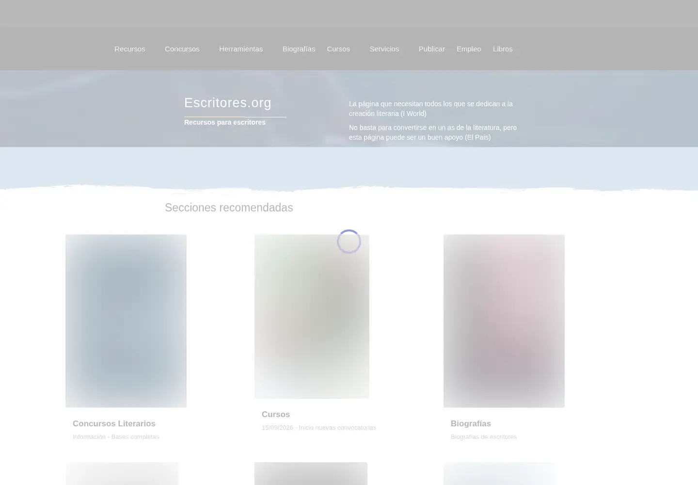 Screenshot of escritores.org