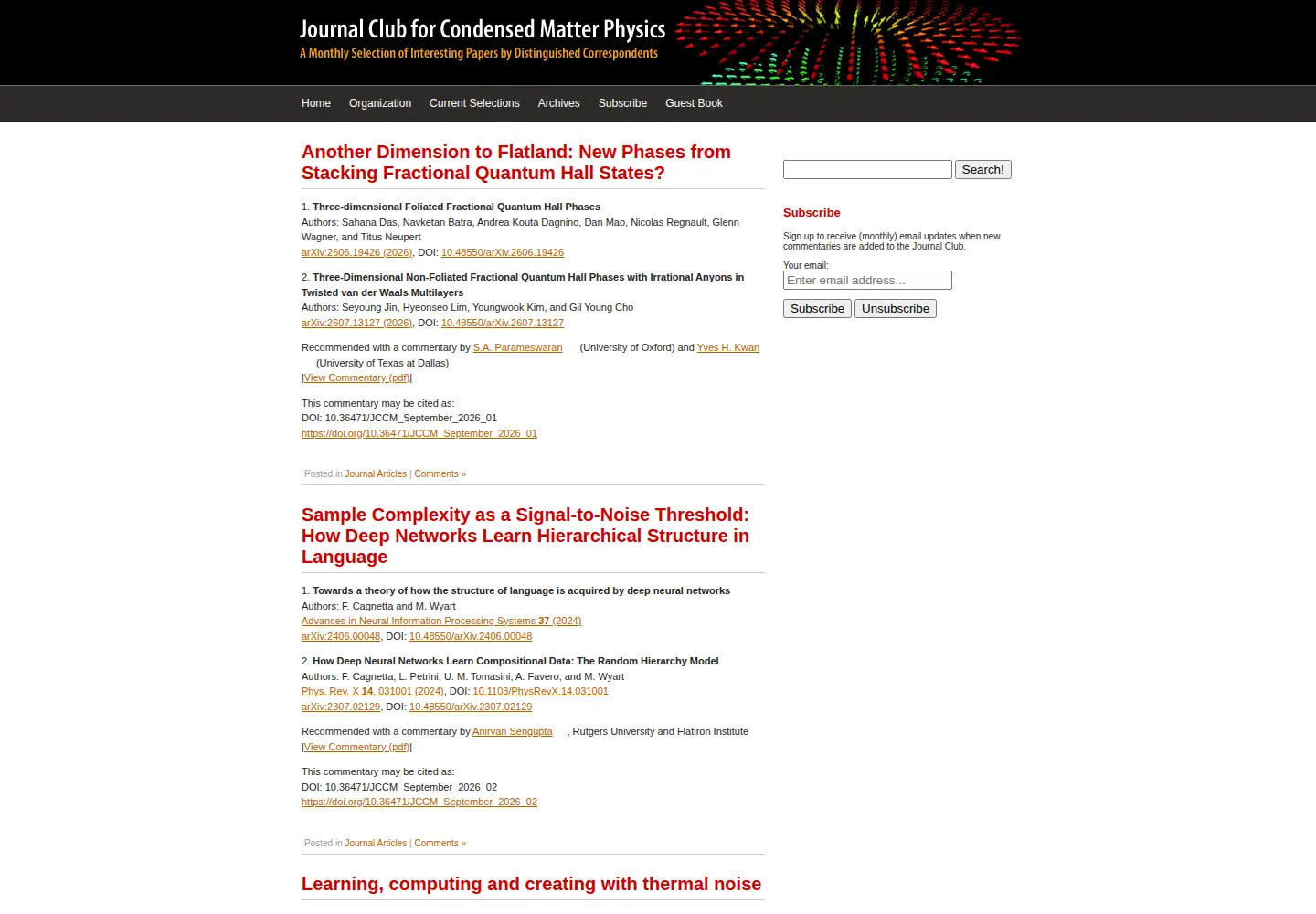 Screenshot of condmatjclub.org