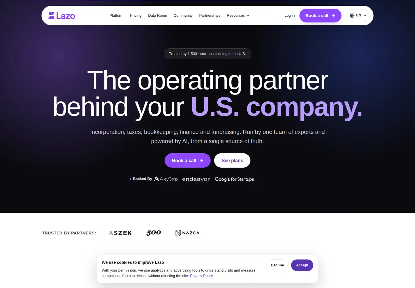 Screenshot of lazo.us