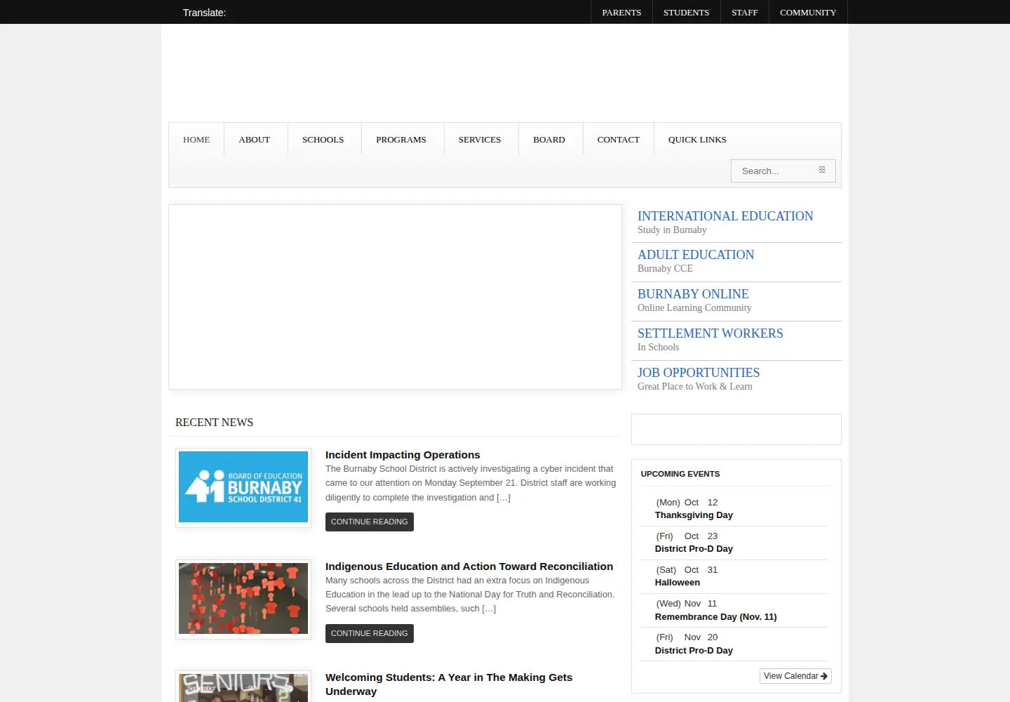 Screenshot of sd41.bc.ca
