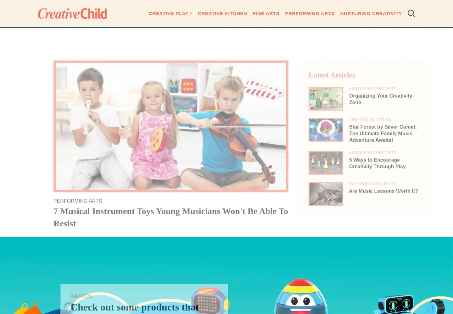 Screenshot of creativechild.com