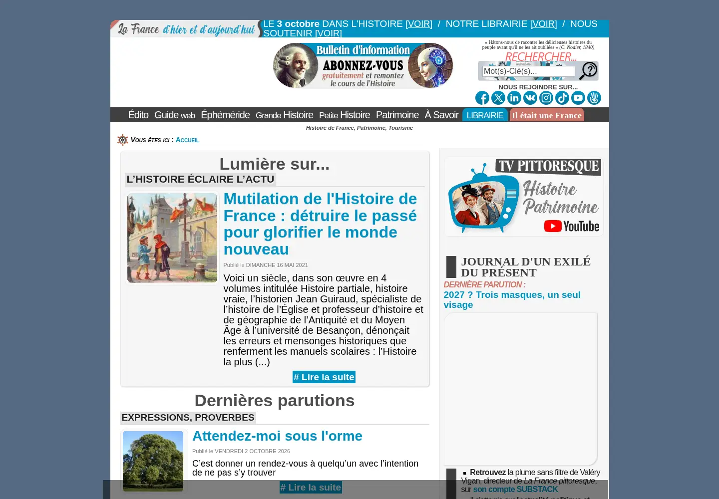 Screenshot of france-pittoresque.com