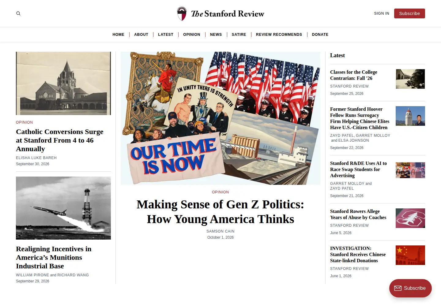 Screenshot of stanfordreview.org