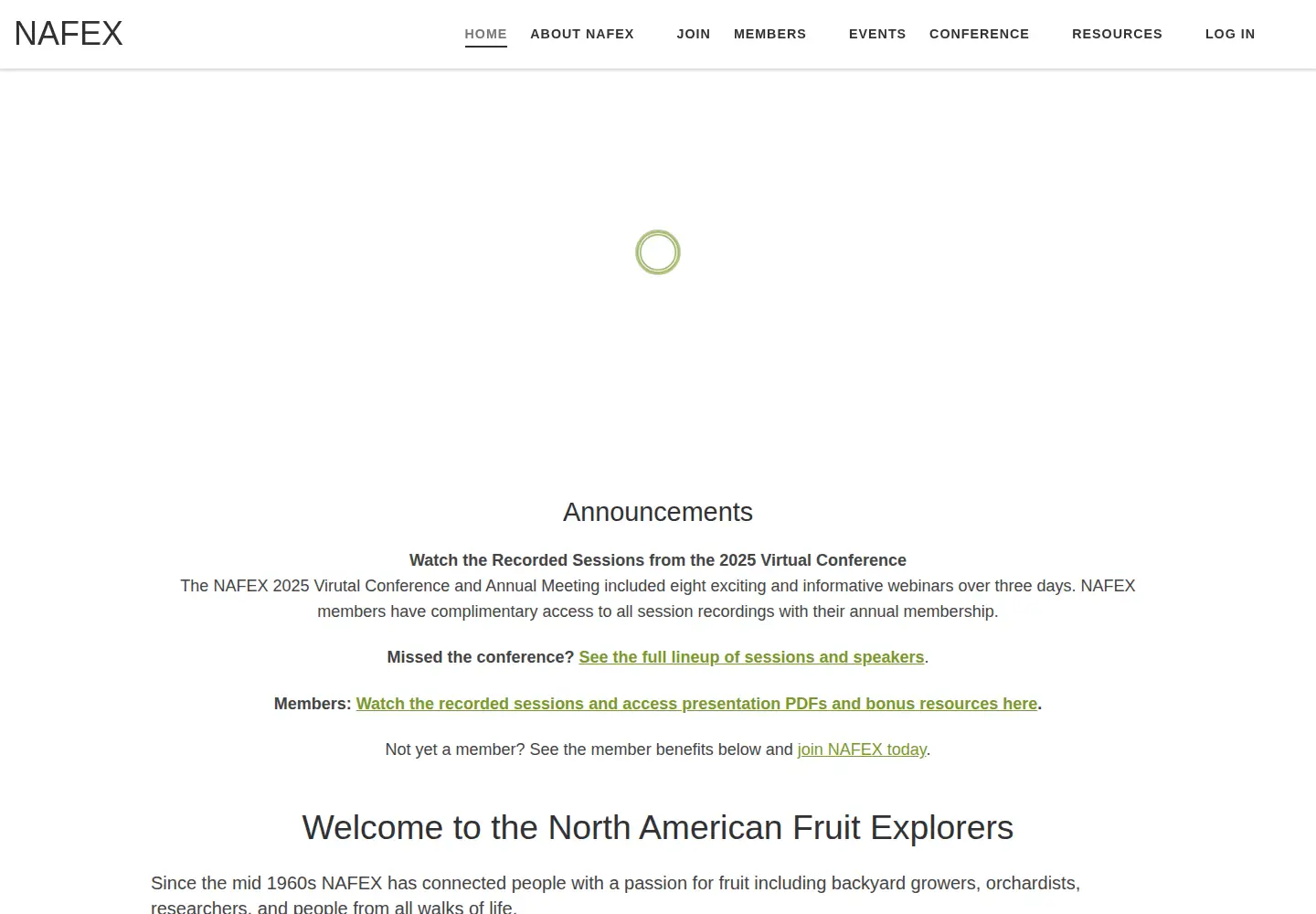 Screenshot of nafex.org
