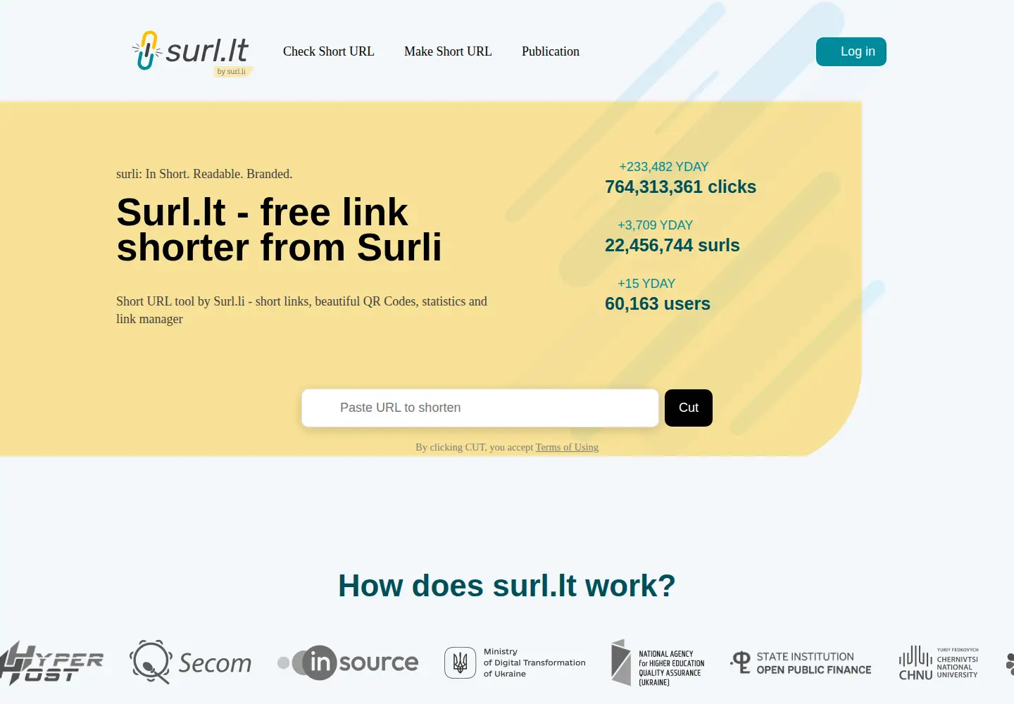 Screenshot of surl.lt