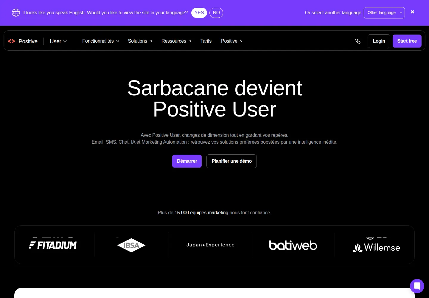 Screenshot of sarbacane.com