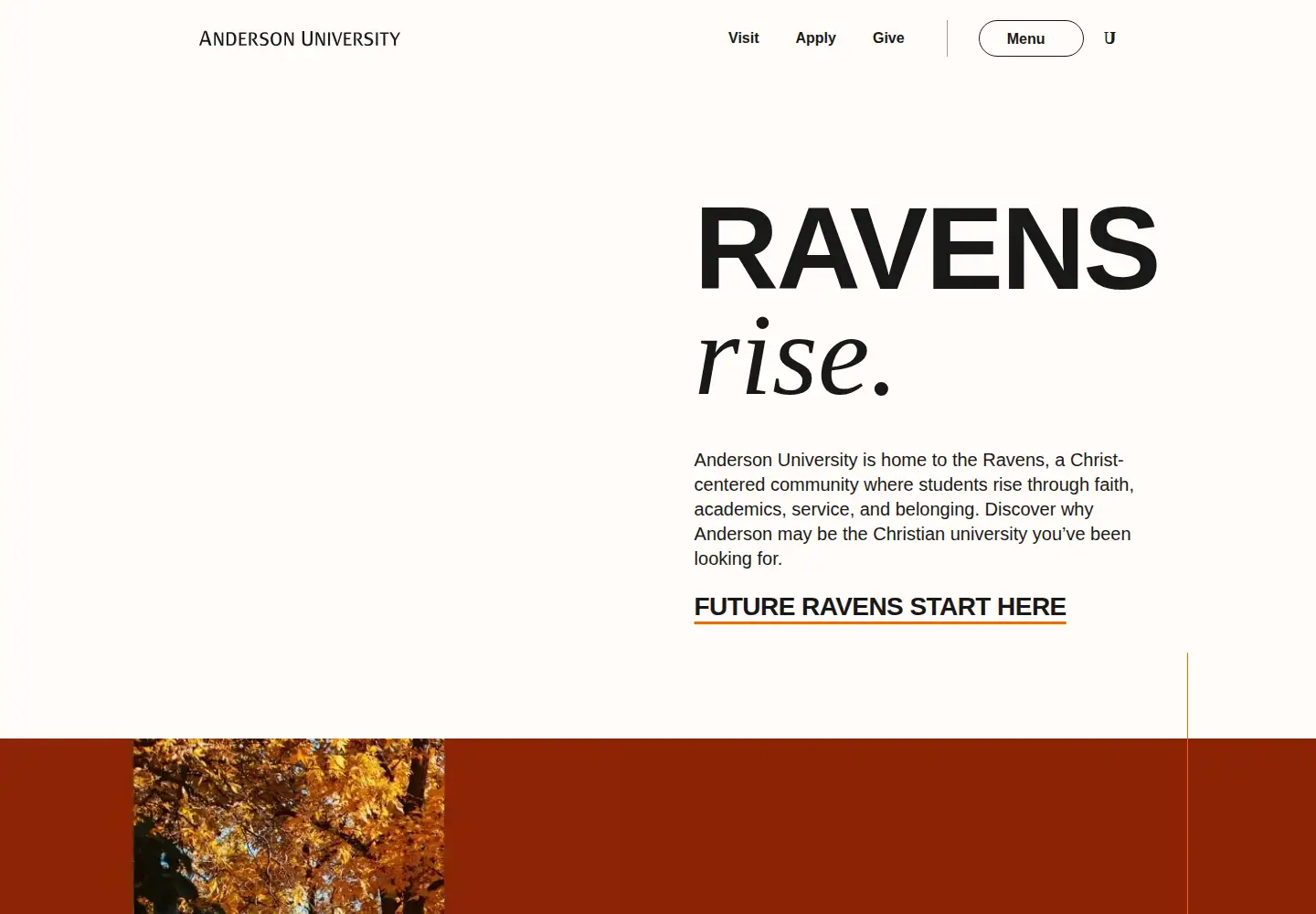 Screenshot of anderson.edu