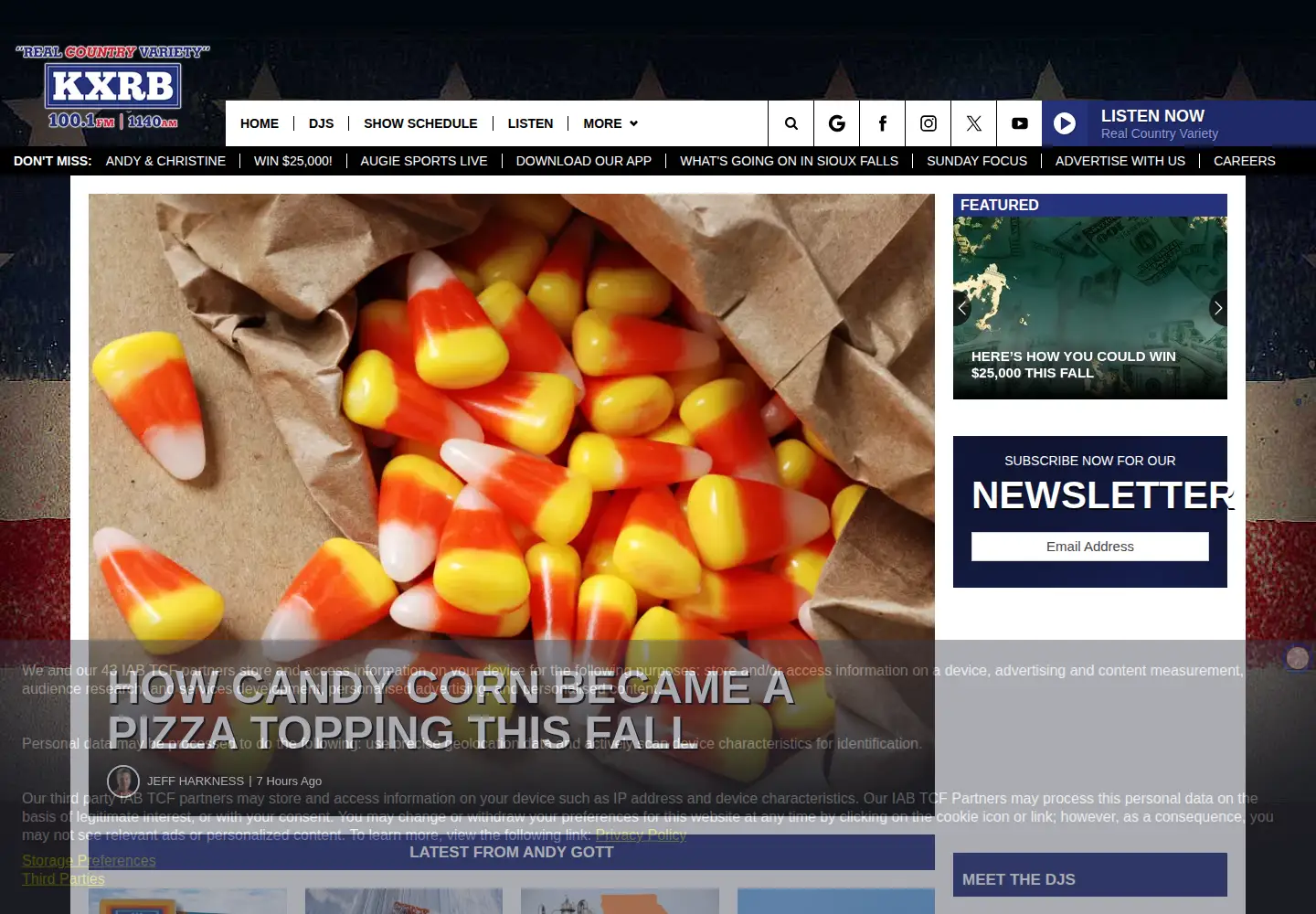 Screenshot of kxrb.com