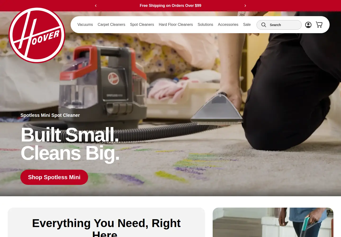 Screenshot of hoover.com