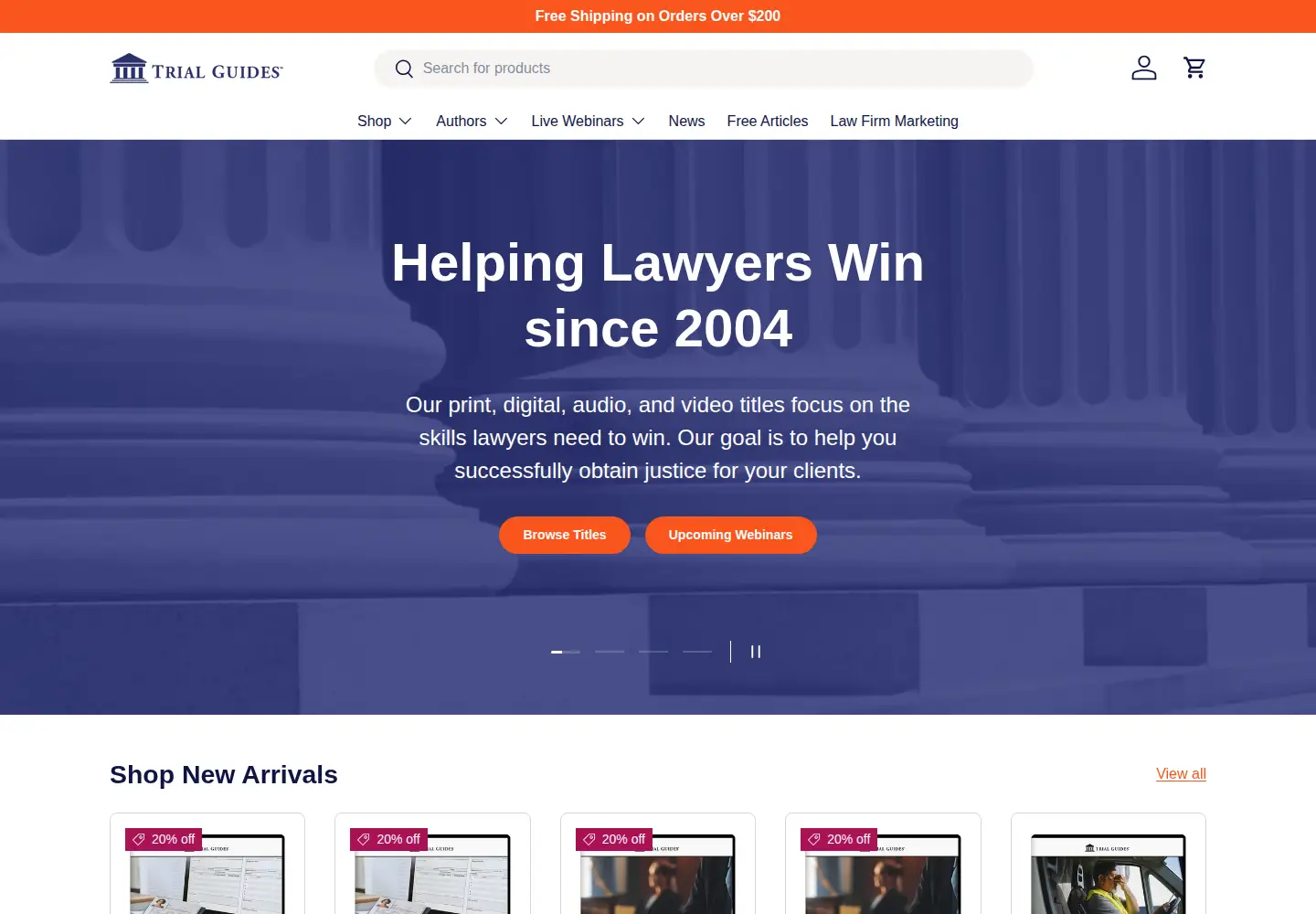 Screenshot of trialguides.com