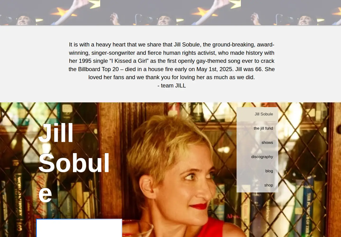 Screenshot of jillsobule.com