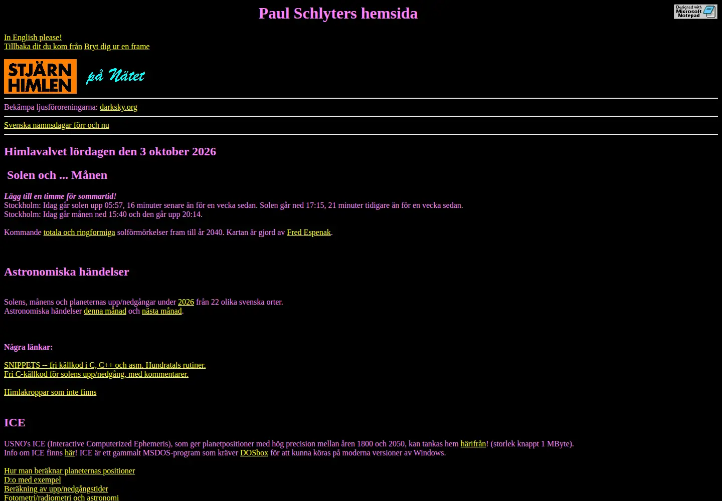 Screenshot of stjarnhimlen.se