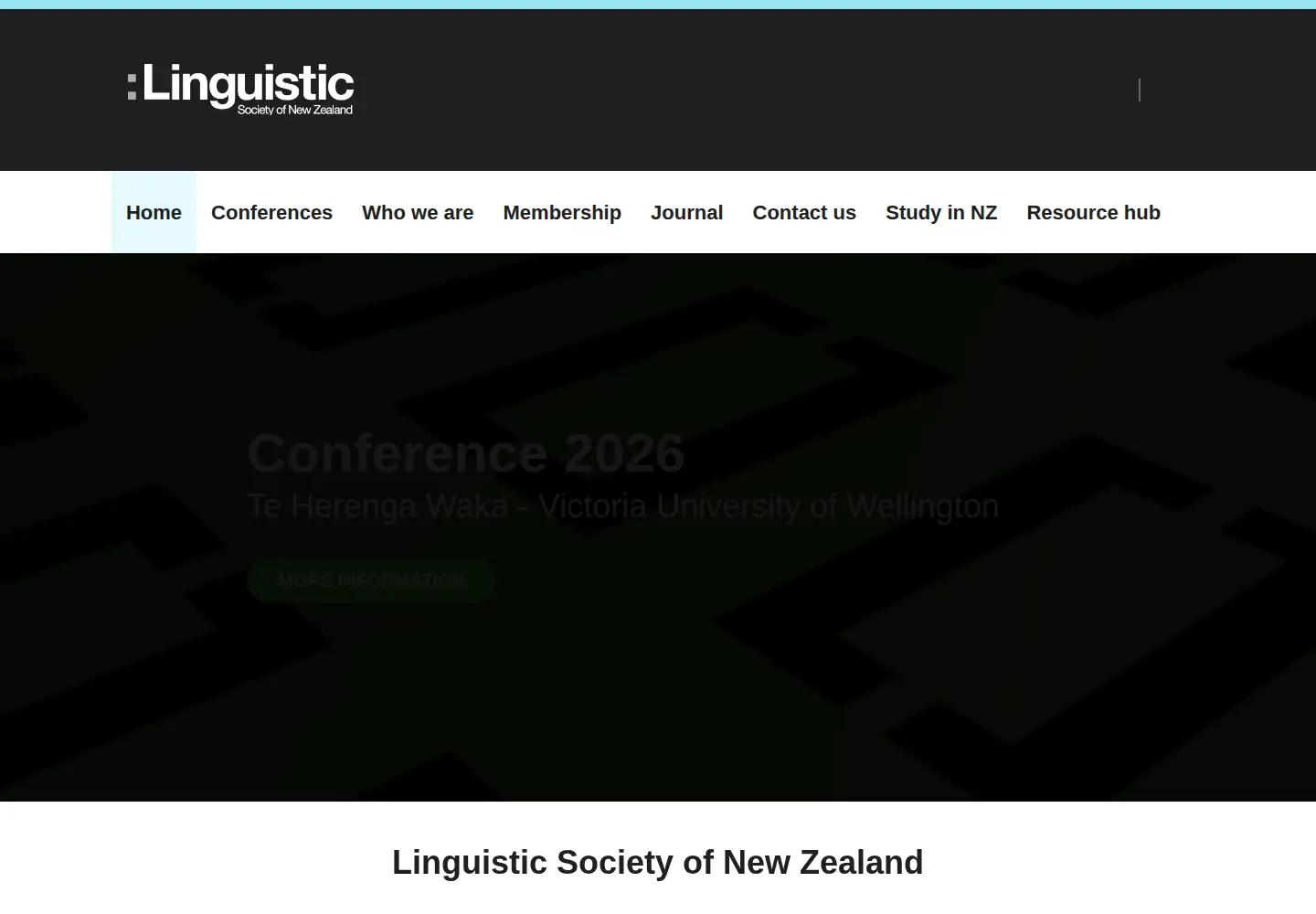 Screenshot of nzlingsoc.org
