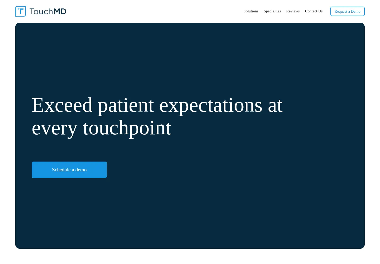 Screenshot of touchmd.com