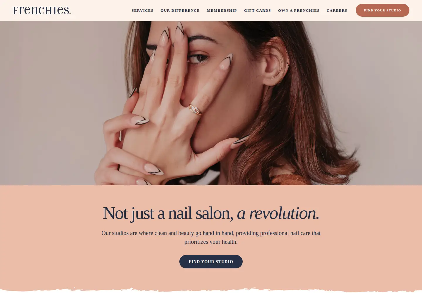 Screenshot of frenchiesnails.com