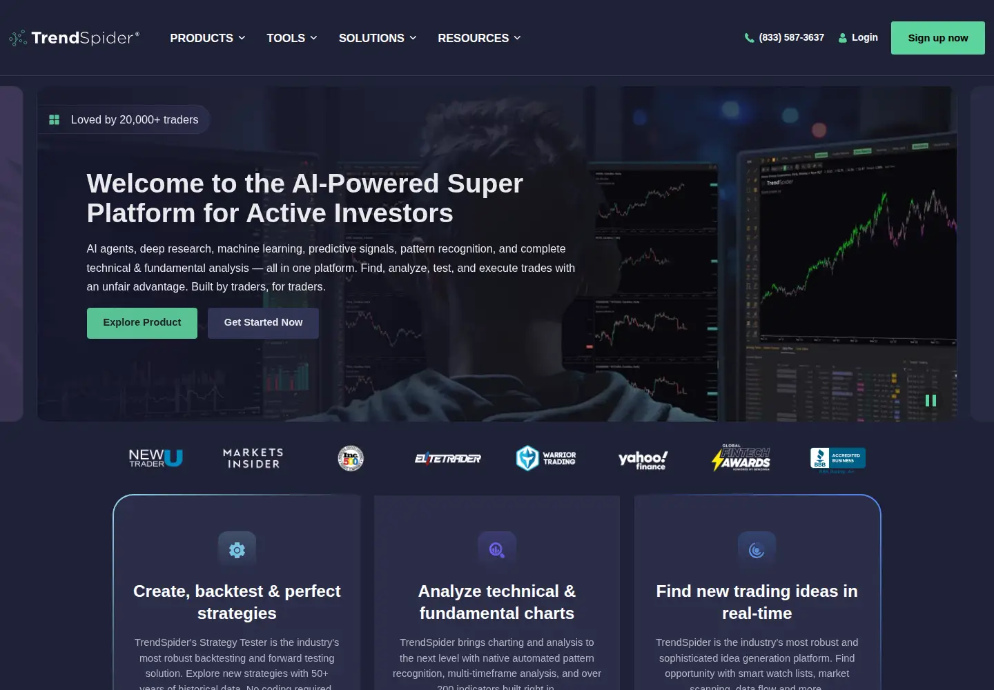 Screenshot of trendspider.com