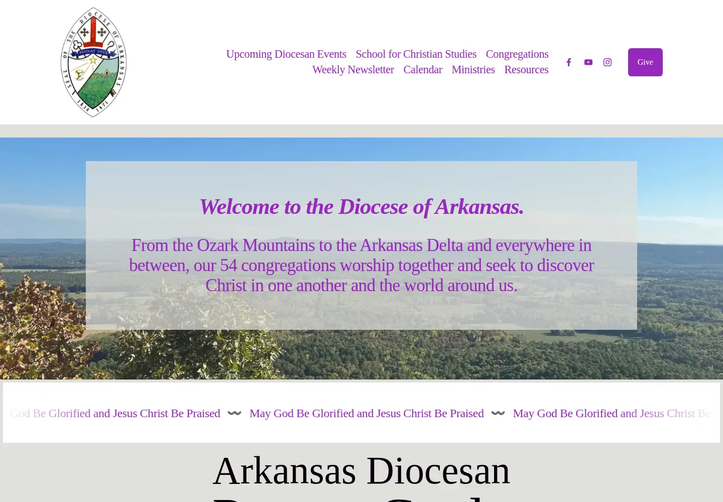 Screenshot of episcopalarkansas.org