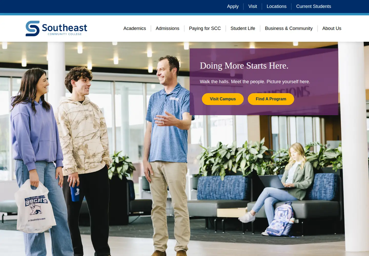 Screenshot of southeast.edu