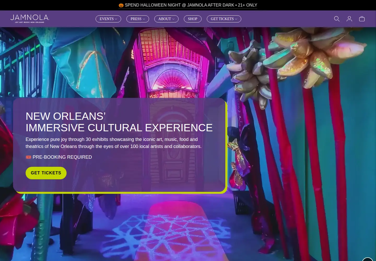 Screenshot of jamnola.com