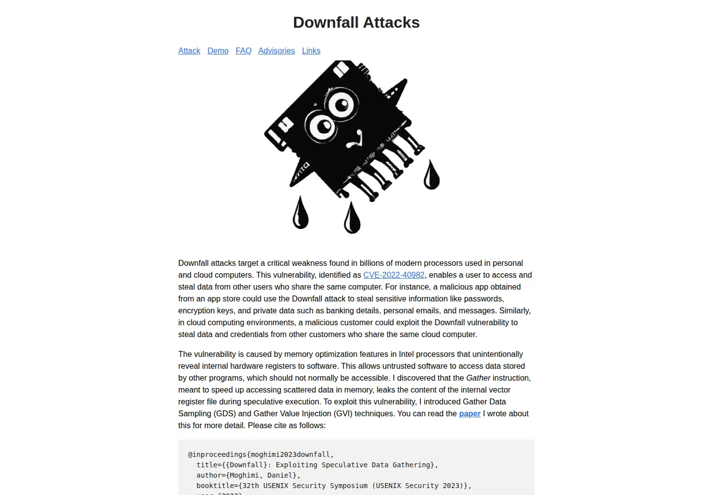 Screenshot of downfall.page