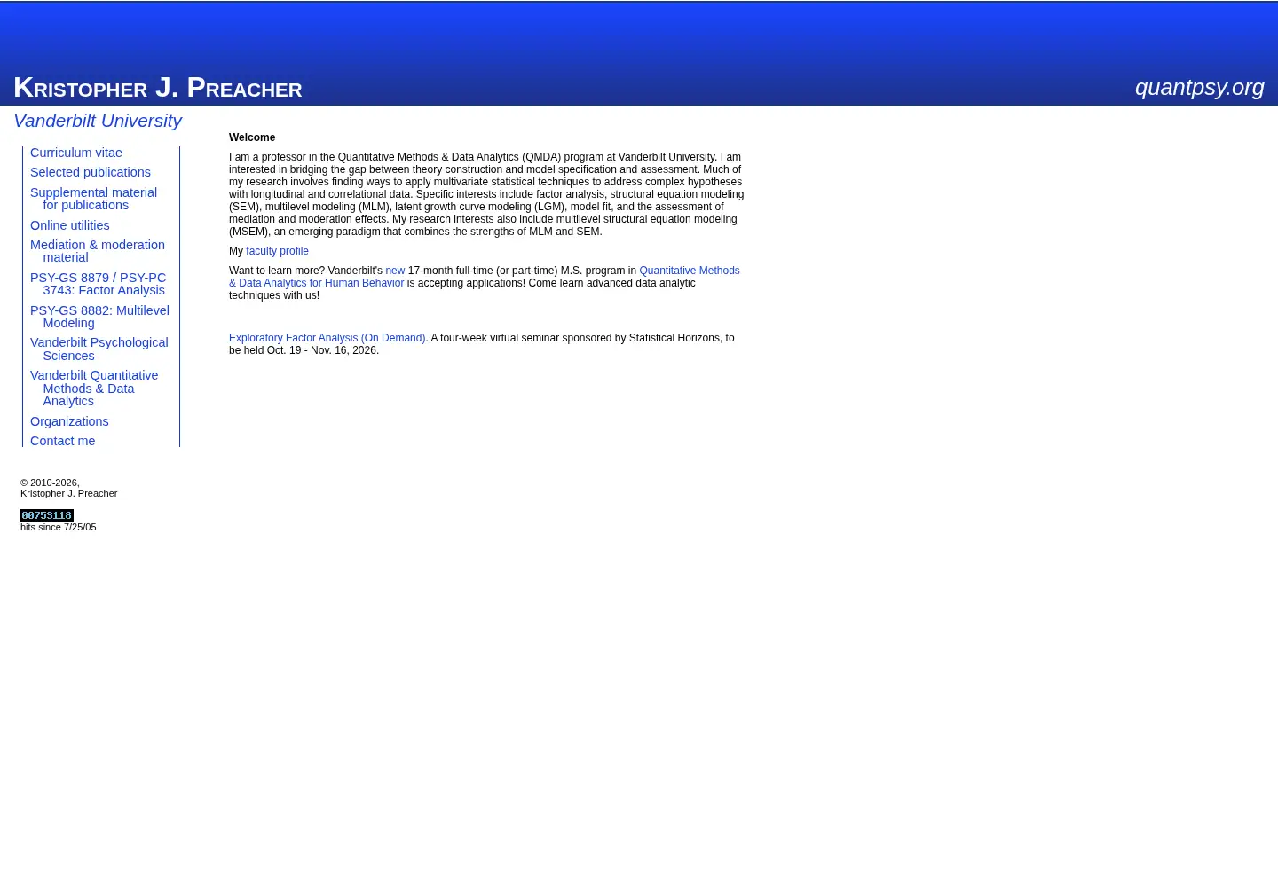 Screenshot of quantpsy.org