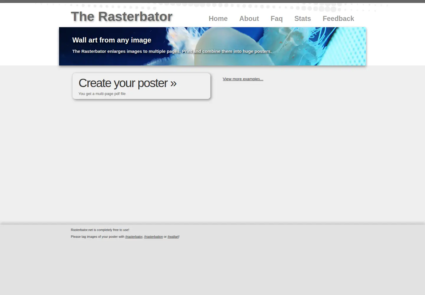 Screenshot of rasterbator.net