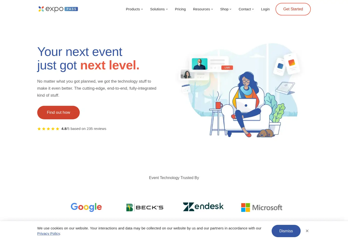 Screenshot of expopass.com