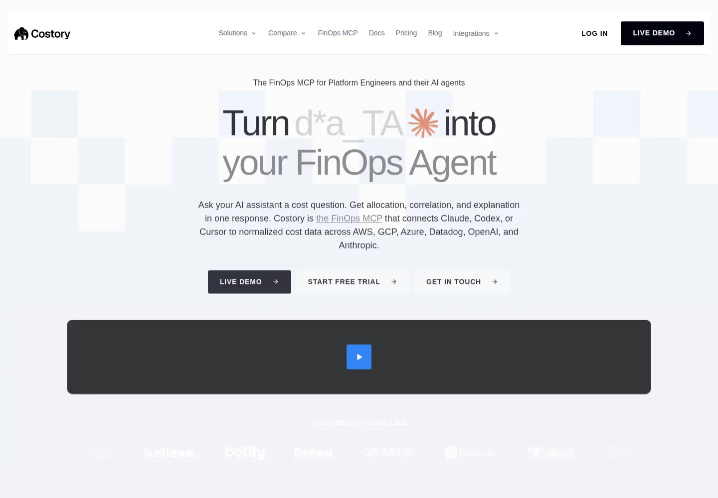 Screenshot of costory.io